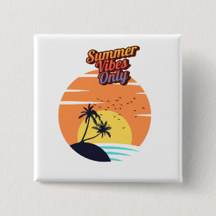 Badge Carré 5 Cm Coucher de soleil