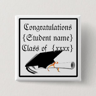 Badge Carré 5 Cm Couleur du Casquette de 2e année