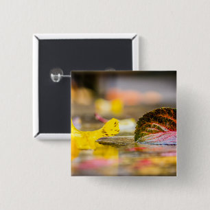 Badge Carré 5 Cm Couleurs d'automne