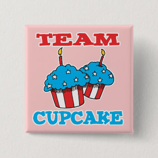 BADGE CARRÉ 5 CM COUPE ÉQUIPE CUPCAKE