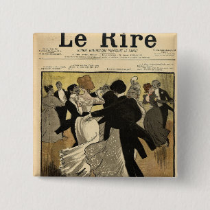 Badge Carré 5 Cm Couples de danse