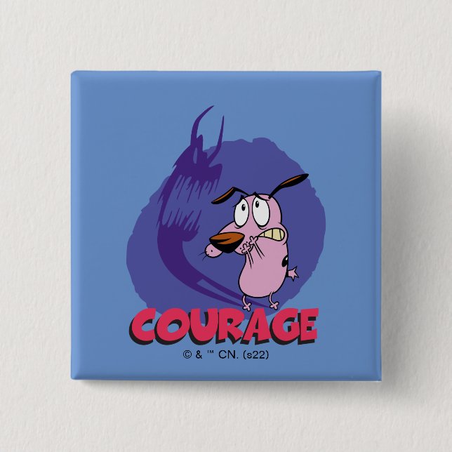 Badge Carré 5 Cm Courage the Cowardly Dog | Shadow Graphic (Devant)