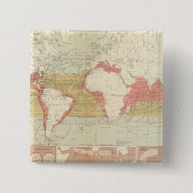 Badge Carré 5 Cm Courants d'air (Devant)