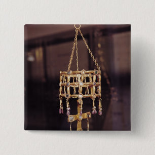 Badge Carré 5 Cm Couronne votive d'un roi de Visigoth