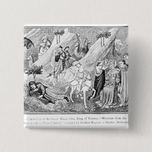 Badge Carré 5 Cm Couronnement de grand Khan