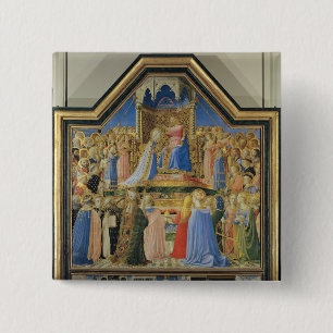 Badge Carré 5 Cm Couronnement de la Vierge, c.1430-32