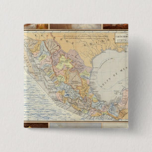 Badge Carré 5 Cm Cours d'eau au Mexique