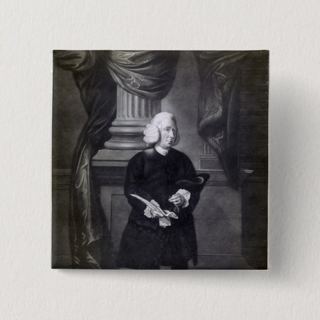 Badge Carré 5 Cm Course de Daniel, gravée par James Watson, 1773 (Devant)