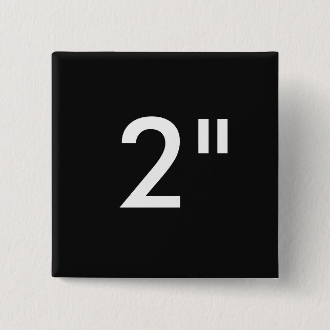 Badge Carré 5 Cm Coutume 2" modèle carré de blanc de bouton de (Devant)