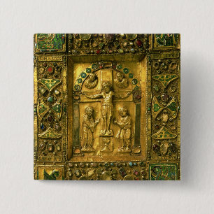 Badge Carré 5 Cm Couverture d'évangile, Ottonian, Allemagne, 11èm