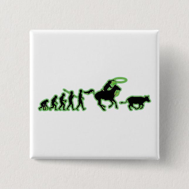 Badge Carré 5 Cm Cowboy (Devant)