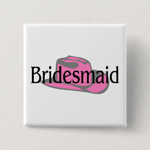Badge Carré 5 Cm Cowgirl Bridesmaid
