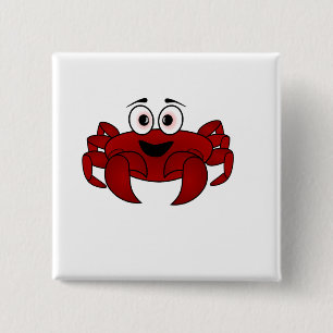 Badge Carré 5 Cm Crabe