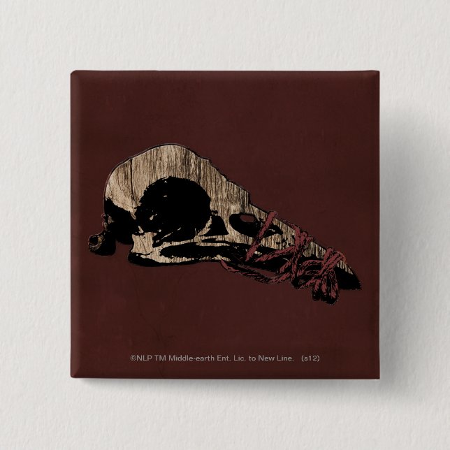 Badge Carré 5 Cm Crâne d'oiseaux (Devant)