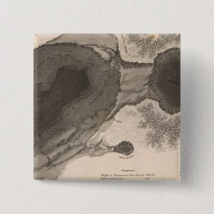 Badge Carré 5 Cm Cratère de Kilauea, Hawaï