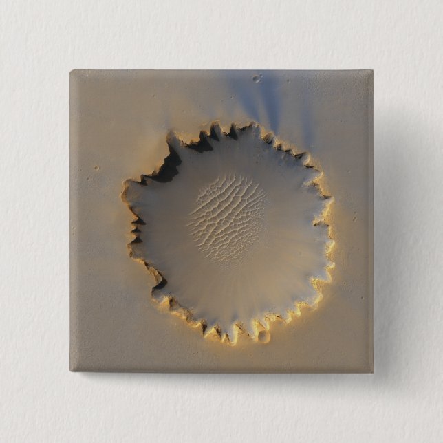 Badge Carré 5 Cm Cratère Victoria sur Mars (Devant)