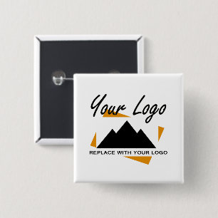 Badge Carré 5 Cm Création d'entreprise personnalisée Ajouter un log