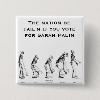Badge Carré 5 Cm Creationist de Sarah Palin-