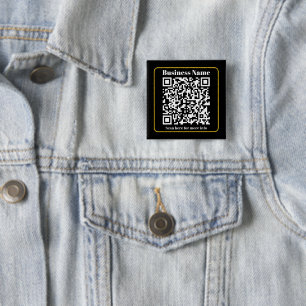 Badge Carré 5 Cm Créer un code QR d'entreprise instantanément scann