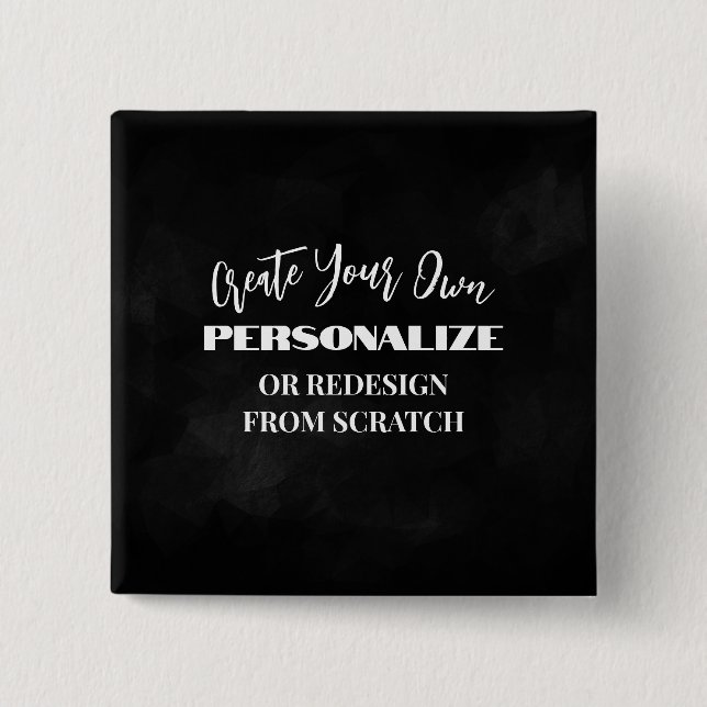 Badge Carré 5 Cm Créer votre propre - Créez un bouton personnalisé (Devant)