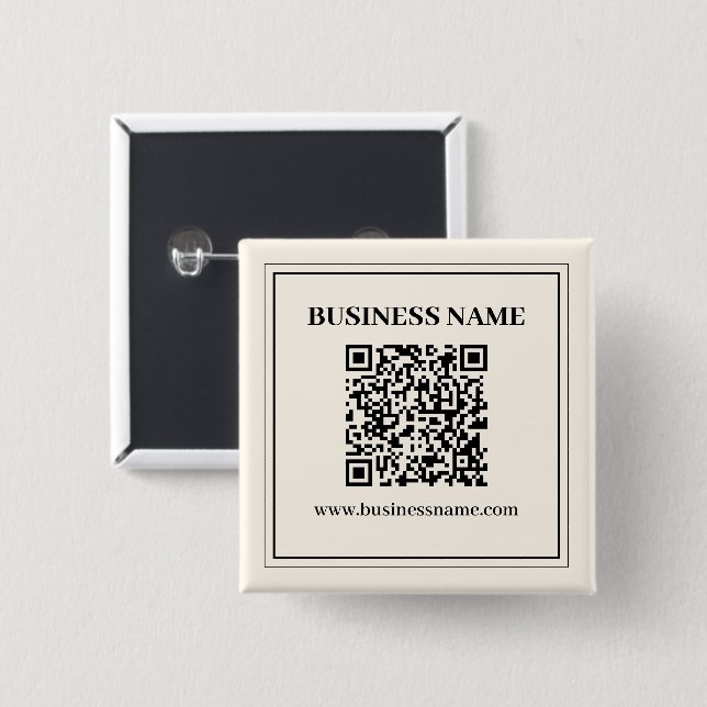 Badge Carré 5 Cm Créez instantanément un code QR scannable pour l'e (Devant & derrière)