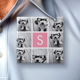 Badge Carré 5 Cm Créez Votre Propre Collage Instagram Monogramme Pe