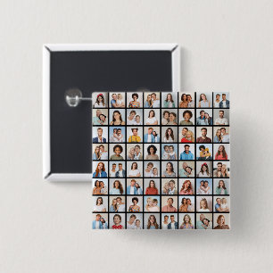 Badge Carré 5 Cm Créez Votre Propre Collage Photo Personnalisé 64