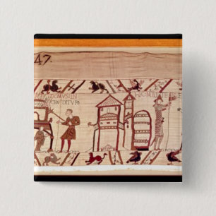 Badge Carré 5 Cm Creusement des fortifications pour un camp à