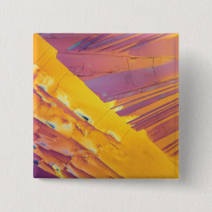 Badge Carré 5 Cm Cristaux d'acide oxalique