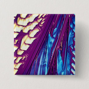 Badge Carré 5 Cm Cristaux d'acide tartrique