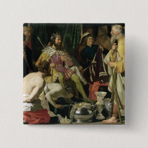 Badge Carré 5 Cm Croesus et Solon, 1624