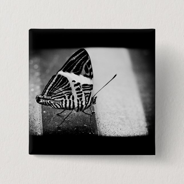 Badge Carré 5 Cm croisement papillon (Devant)
