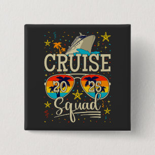 Badge Carré 5 Cm Croisière 2025 Carré de vacances de croisière