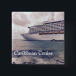 Badge Carré 5 Cm Croisière Caraïbes - Bouton Carré de 2 pouces<br><div class="desc">Croisière Caraïbes - Bouton Carré de 2 pouces</div>