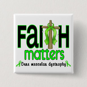 Badge Carré 5 Cm Croix 1 de sujets de foi de dystrophie musculaire