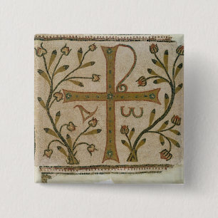 Badge Carré 5 Cm Croix de Sbeitla, de basilique de Henchir Ali