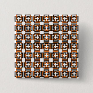 Badge Carré 5 Cm Croix et Carrés
