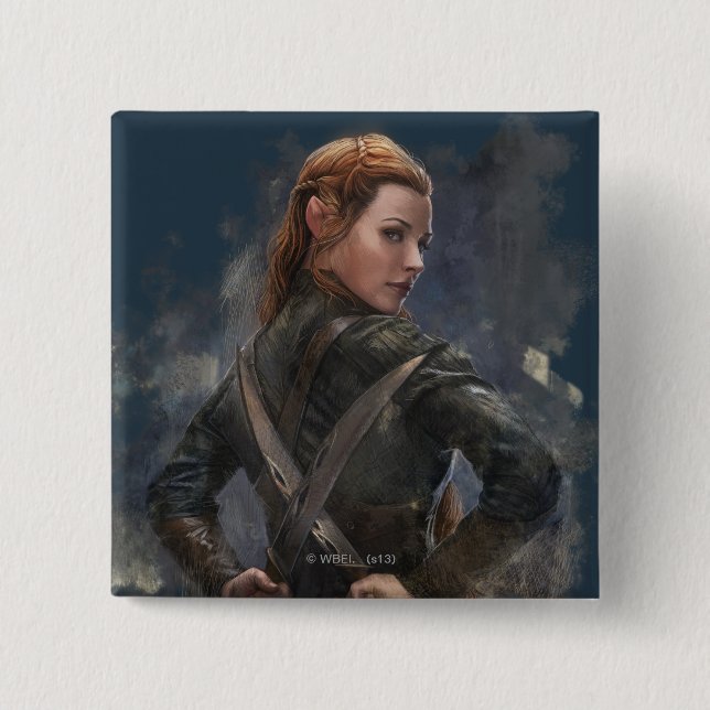 Badge Carré 5 Cm Croquis TAURIEL™ (Devant)