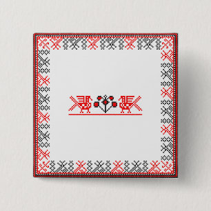 Badge Carré 5 Cm Cross-stitch