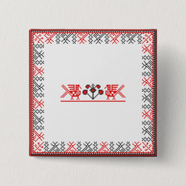 Badge Carré 5 Cm Cross-stitch (Devant)