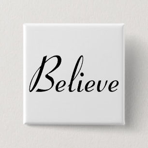 Badge Carré 5 Cm Croyez - customisé