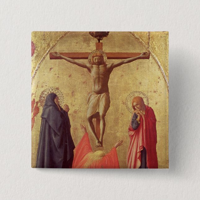 Badge Carré 5 Cm Crucifixion, 1426 (Devant)