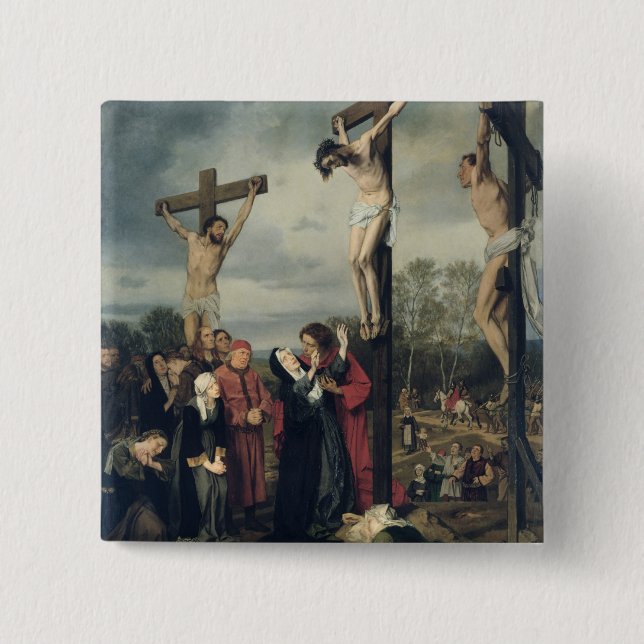 Badge Carré 5 Cm Crucifixion, 1873 (Devant)