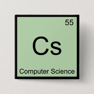 Badge Carré 5 Cm Cs - Informatique T-Shirt Symbole Élément Chimique