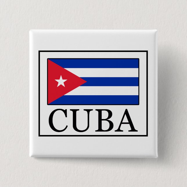 Badge Carré 5 Cm Cuba (Devant)