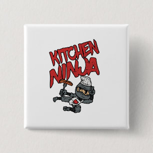Badge Carré 5 Cm Cuisine Ninja Cuisine barbecue