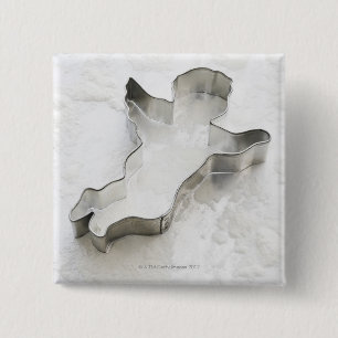 Badge Carré 5 Cm Cuisinière à biscuits en forme d'ange, avec farine
