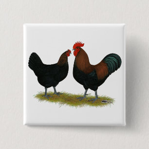 Badge Carré 5 Cm Cuivre noir des Marans