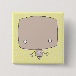 Badge Carré 5 Cm Cuivrez le petit robot (la copie de washi de