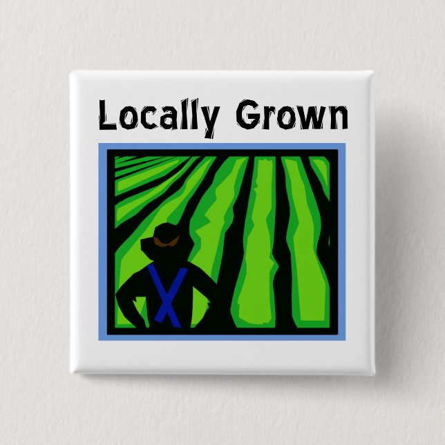 Badge Carré 5 Cm Cultivé localement (Devant)